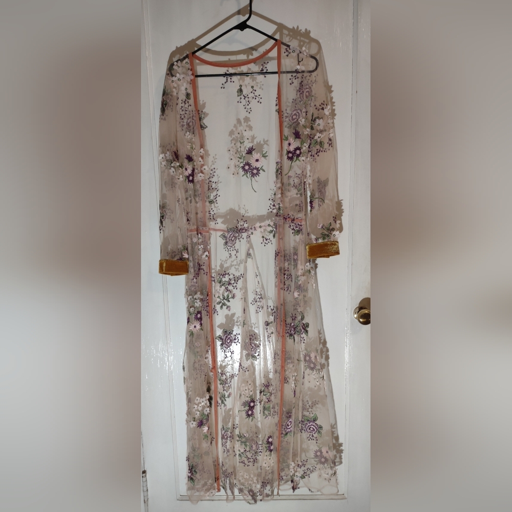 Aratta, floral cardigan tunic early fall spring